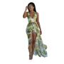 Imagem de Vestido Flower Summer Bohemian para mulheres com decote em V e costas abertas