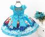 Imagem de Vestido Frozen Elsa Ana Aniversario Infantil Festa Luxo