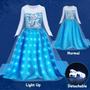 Imagem de Vestido G.C Girls Light Up Elsa com capa e acessórios