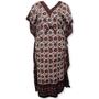 Imagem de Vestido Indiano Kaftan Longo Estampa Flores e Arabescos