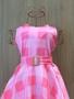 Imagem de Vestido Infantil Adulto Vintage Tal Mãe Tal Filha Barbie Moda Evangélica Xadrez Junino Rosa