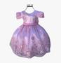 Imagem de Vestido Infantil Aniversário Luxo Longo Rosa Com Coroa 2135 - Tamanho 1