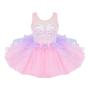 Imagem de Vestido Infantil Ballet Tutu Lantejoulas Rosa/Lilás