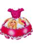 Imagem de Vestido Infantil Barbie Pink Busto C/ Renda luxo