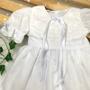 Imagem de Vestido infantil bebê batismo bordado manual renda batizado eva com manga