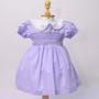 Imagem de Vestido infantil bebê bordado liz lilás