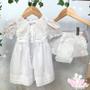 Imagem de Vestido infantil bebê renda renascença bordado batismo batizado isabel