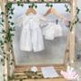 Imagem de Vestido infantil bebê renda renascença bordado batismo batizado isabel