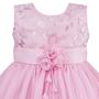 Imagem de Vestido Infantil Busto Bordado Renda Batizado Rosa