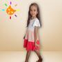 Imagem de Vestido infantil color girl estampa love