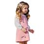 Imagem de Vestido Infantil Cotton Jeans Tricoline Pérola Rosa Kukiê