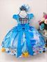 Imagem de Vestido Infantil Da Cinderela Luxo Perfeito Para Princesa Tematico