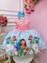 Imagem de Vestido Infantil da Lilo e Stitch Rosa Florido Festas Luxo