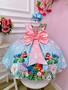 Imagem de Vestido Infantil da Lilo e Stitch Rosa Florido Festas Luxo