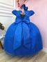 Imagem de Vestido Infantil Dama Honra Azul Royal Casamento Renda Luxo Festa 2266AR