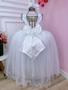 Imagem de Vestido Infantil Damas de Honra Longo Branco Pérolas luxo RO2224BR