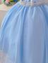 Imagem de Vestido Infantil Daminha, Florista Azul Celeste com Glitter