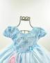 Imagem de Vestido Infantil de Bebê Luxo de Festa Casamento Princesa Renda Borboleta Azul ou Rosa COD.000498