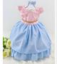 Imagem de Vestido infantil de festa luxo chuva de amor azul e rosa lindo (tam 1 ao 4) cod.000218