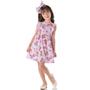 Imagem de Vestido Infantil de Menina Floral Rosa