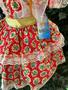 Imagem de Vestido Infantil de quadrilha Maria Bonita, mini chapéu e saiote -  MB0003