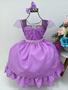 Imagem de Vestido Infantil Festa Flores Lilas Roxo 