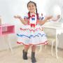 Imagem de Vestido infantil Festa Junina Noivinha Luxo com Véu
