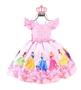 Imagem de Vestido Infantil Festa Luxo Princesas + Tiara de Cora