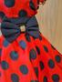 Imagem de Vestido Infantil Festa  Princesa Ladybug Minnie Vermelho Com Bolinhas Pretas