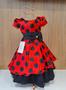 Imagem de Vestido Infantil Festa  Princesa Ladybug Minnie Vermelho Com Bolinhas Pretas