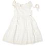 Imagem de Vestido Infantil Festa Sophie Viscose Listras Lurex Dourado