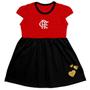 Imagem de Vestido Infantil Flamengo Canelado Oficial Torcidababy