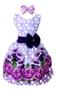 Imagem de Vestido Infantil Floral Lilas c/ Rosas e Poa