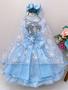 Imagem de Vestido Infantil Frozen Com Capa Luxo Festas de Princesas