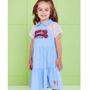 Imagem de Vestido Infantil Gola Polo Azul Momi