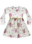 Imagem de Vestido Infantil Inverno Floral com Cinto - Fakini