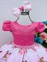 Imagem de Vestido Infantil Jardim Encantado Borboletas Rosa Luxo - tamanho 2