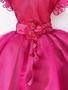 Imagem de Vestido Infantil Juvenil Marie Pink Luxo C/ Aplique Flores