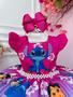 Imagem de Vestido Infantil Lilo e Stitch e Amigos Pink C/ Perolas Festas super luxo festa RO0664PK