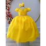 Imagem de Vestido Infantil Longo Amarelo Formatura Casamento Bela Dama Daminha Florista Noivinha Casamento Festa Social Rodado