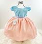Imagem de Vestido Infantil Luxo de Festa Aniversário Princesa Chuva de Amor Azul e Coral