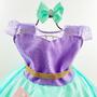 Imagem de Vestido infantil luxo de festa princesa sereia ariel lilás e verde (tam 1 ao 4) cod.000459