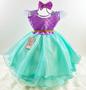 Imagem de Vestido infantil luxo de festa princesa sereia ariel roxo e verde (tam 1 ao 4) cod.000458
