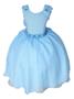 Imagem de Vestido Infantil Luxo Meninas Liso Daminha Formal Com Tiara