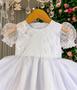 Imagem de Vestido infantil  Marie Bebe Branco Batizado Luxo - Envio Já