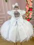 Imagem de Vestido infantil Marie Jardim Encantado Branco Batizado dama