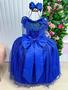 Imagem de Vestido infantil Marie Longo Mel Azul Royal Brilho