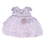 Imagem de Vestido Infantil Menina Bebê Branco Batizado Strass P Ao G