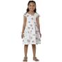 Imagem de Vestido Infantil Menina Branco Algodão Com Rosas