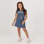 Imagem de Vestido Infantil Menina Canelado Cinza Brandili